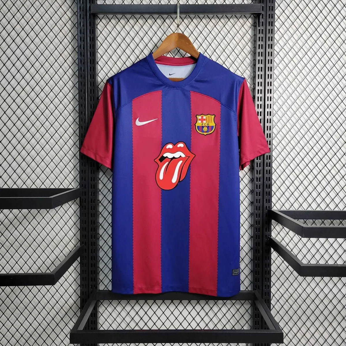 23-24 Barcelona x Rolling Stones Special Edition S-XXL Cheap Football Kit 7