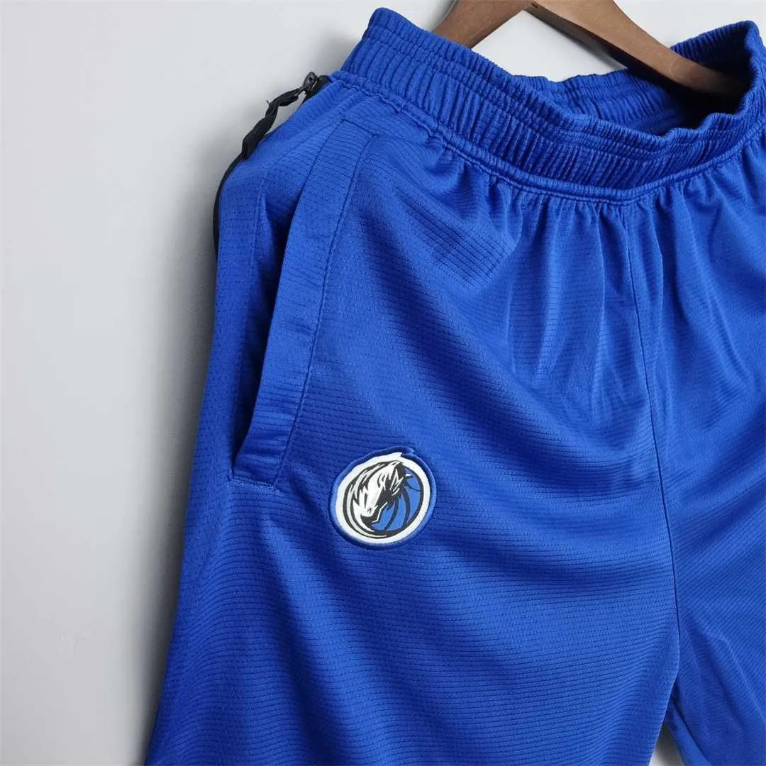 2022 Dallas Mavericks NBA US Training Shorts Blue 4