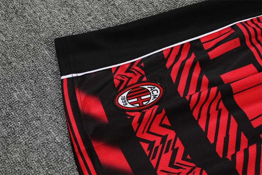 22-23 AC Milan Training Short Sleeve Kit Black 7