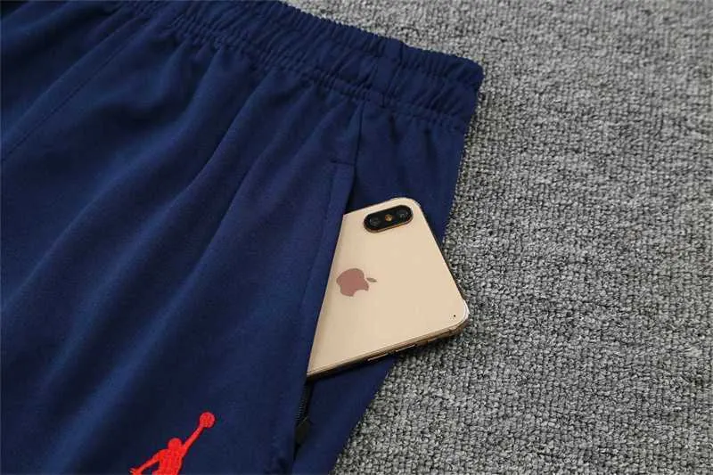 Polo Jordan PSG white sapphire blue print 2