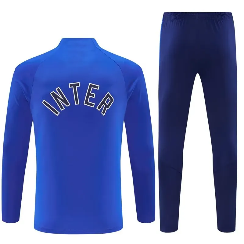 26-27 Inter Milan Mens Kit Color Blue Half Pull Training Suit Yupoo 7 3