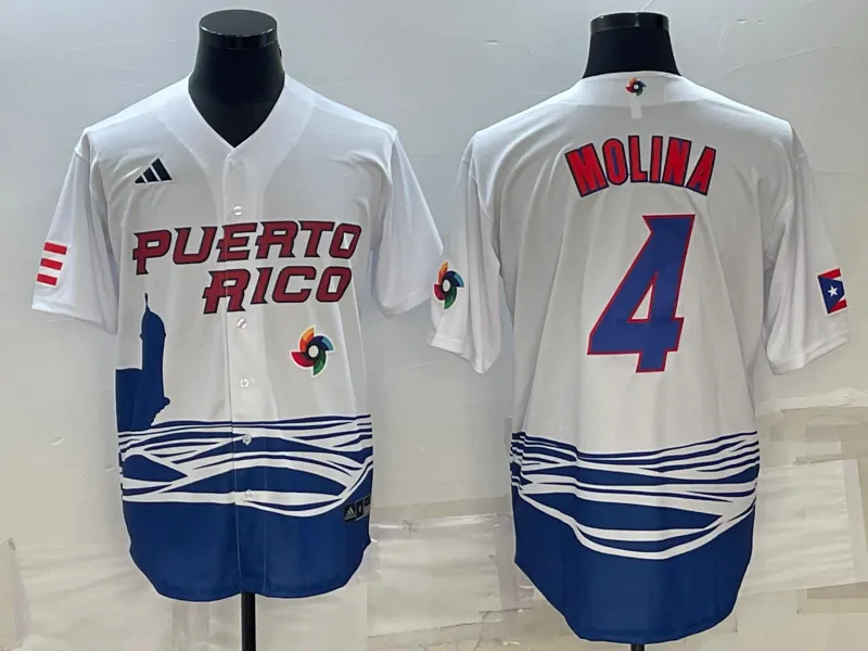 White Puerto Rico 2023 World Cup Baseball Jerseys 58