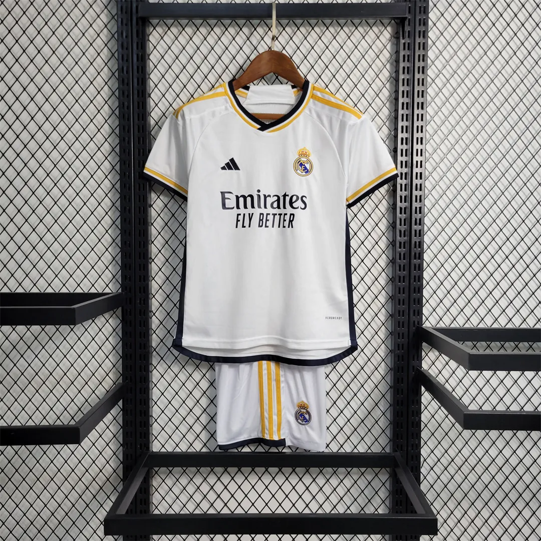 23-24 Real Madrid home kids kit 14