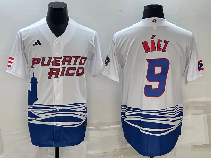 White Puerto Rico 2023 World Cup Baseball Jerseys 49