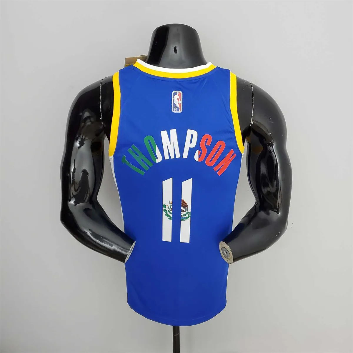 75th Anniversary Golden State Warriors Thompson #11 Mexico Edition Blue NBA Jersey 7