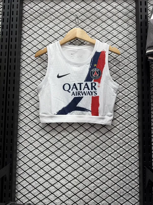 25-26 Paris Away Women Cheap Soccer White Kit Lady Vest Apparels AAAAJersey Supply Yupoo 3