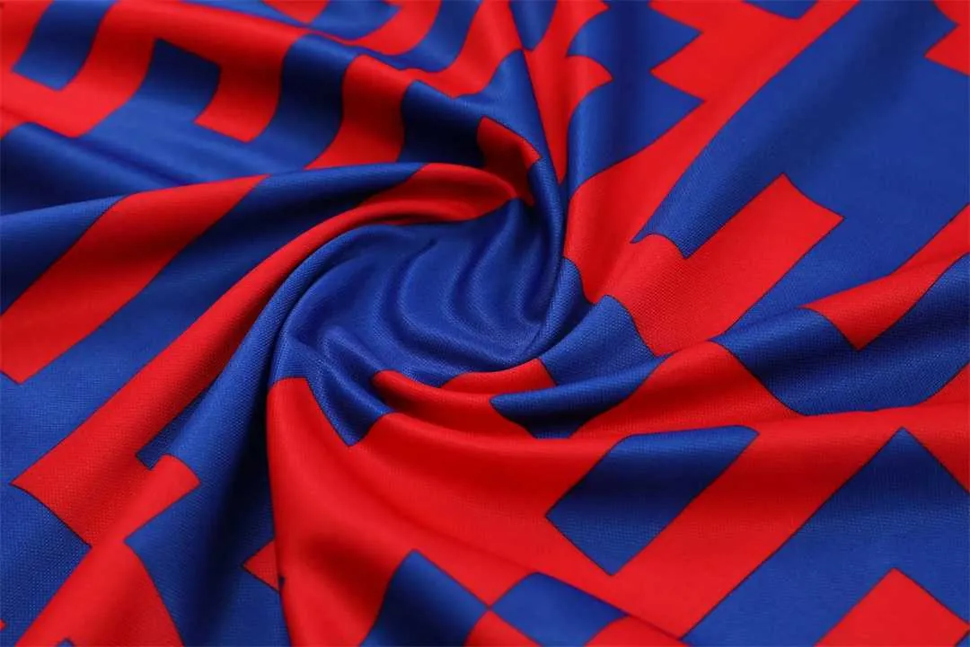 22-23 Barcelona training suit Short Sleeve kit red and blue camouflage 14