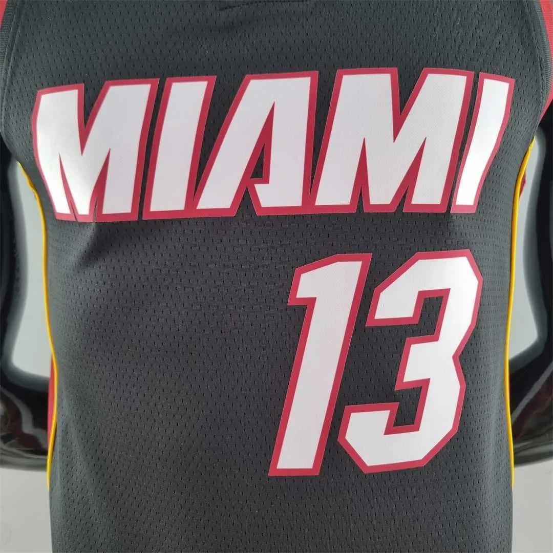 75th Anniversary Miami Heat ADEBAYO#13 black NBA Jersey 3