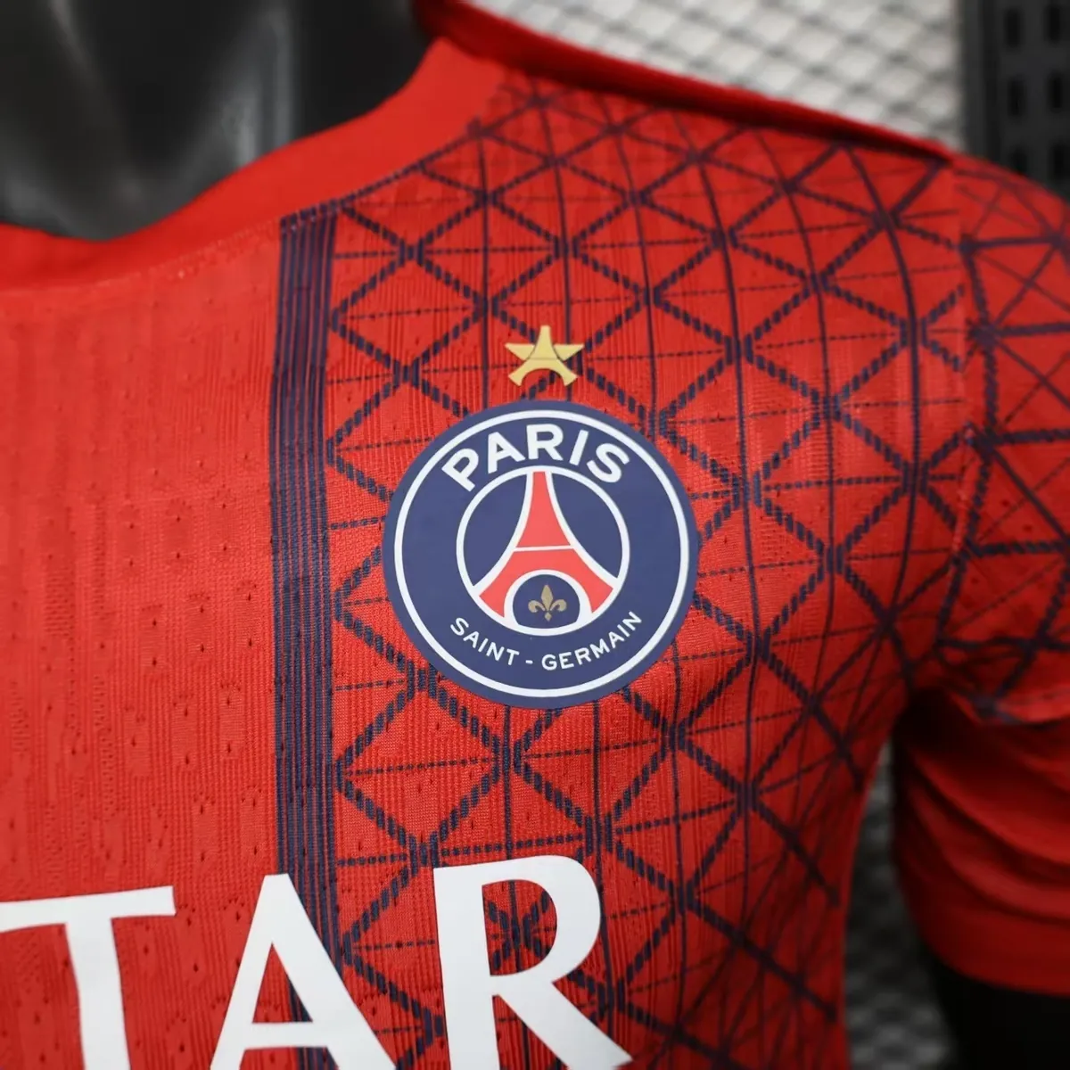 25-26 PSG Fourth Red Shirt Player version Kit Football Uniform AAAAJersey Dropship Yupoo 3