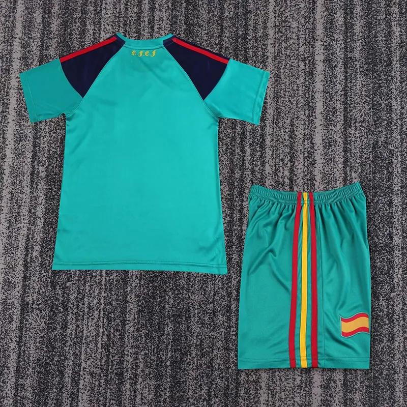 2010 Spain Goalkeeper Retro Kid Kits Youth Apparels Soccer AAAAJersey Yupoo 1