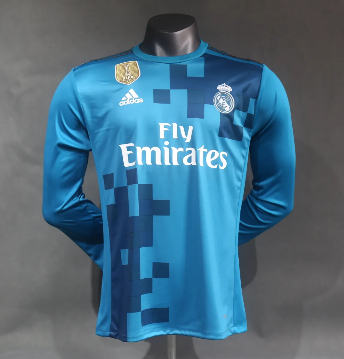 17-18 Real Madrid Third Retro Kit Vintage Player Version Long Sleeve Shirt AAAAJersey Dropship 6