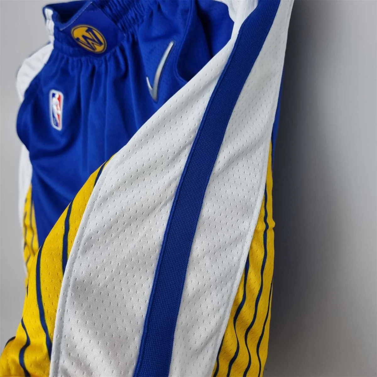 75th Anniversary Golden State Warriors Shorts Blue NBA Jersey 4