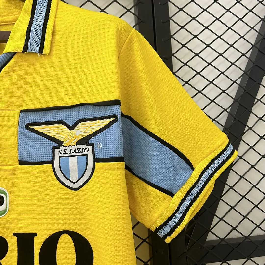 98-99 Lazio Yellow Retro Kit Vintage Shirt AAAAJersey Dropship Yupoo 6