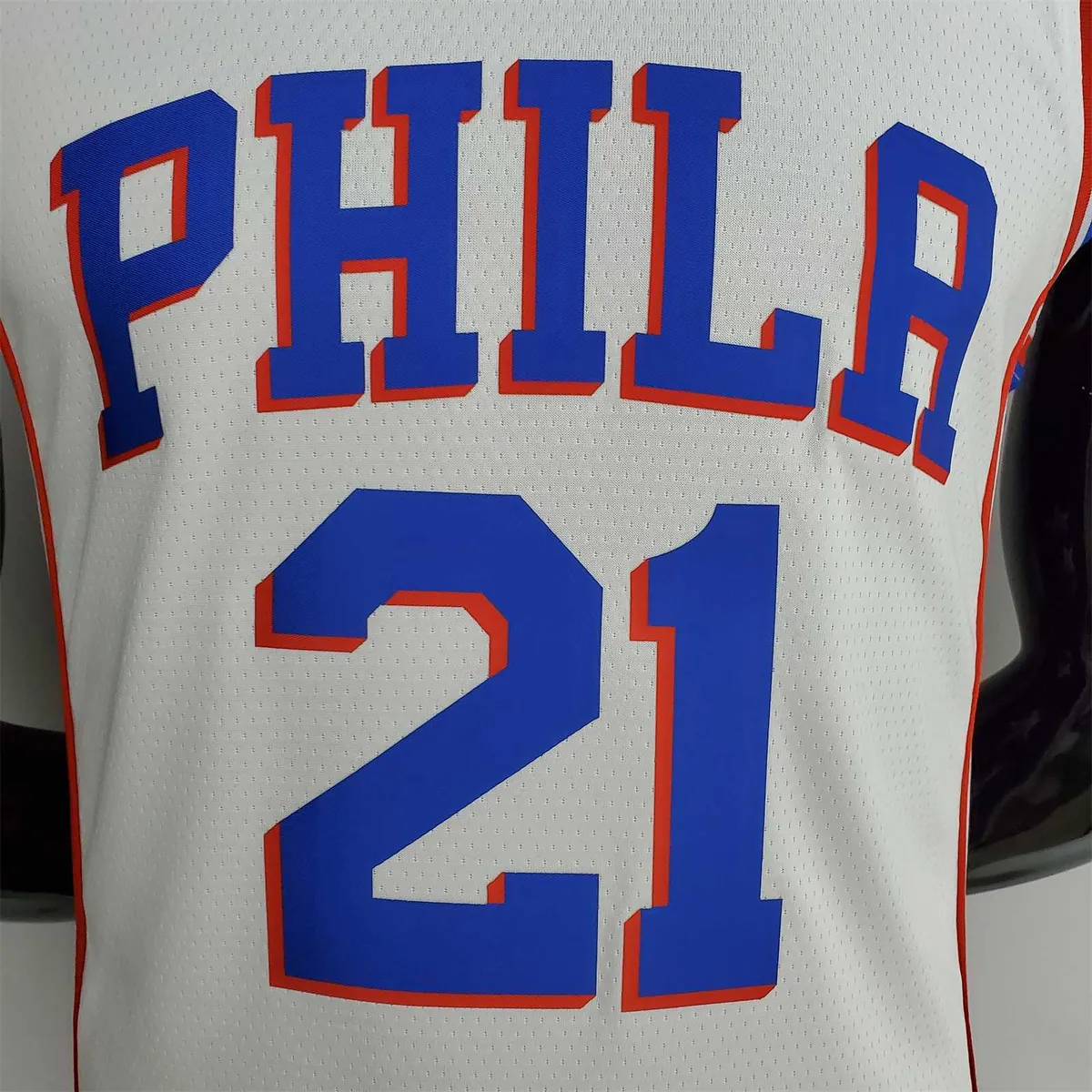 75th Anniversary Philadelphia 76ers EMBIID#21 White NBA Jersey 1