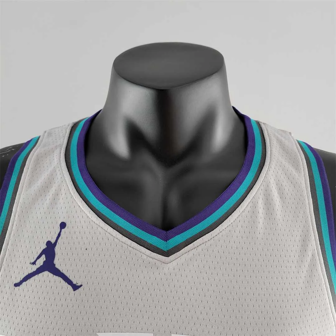 2019 Ball#2 Charlotte Hornets Grey NBA Jersey 3