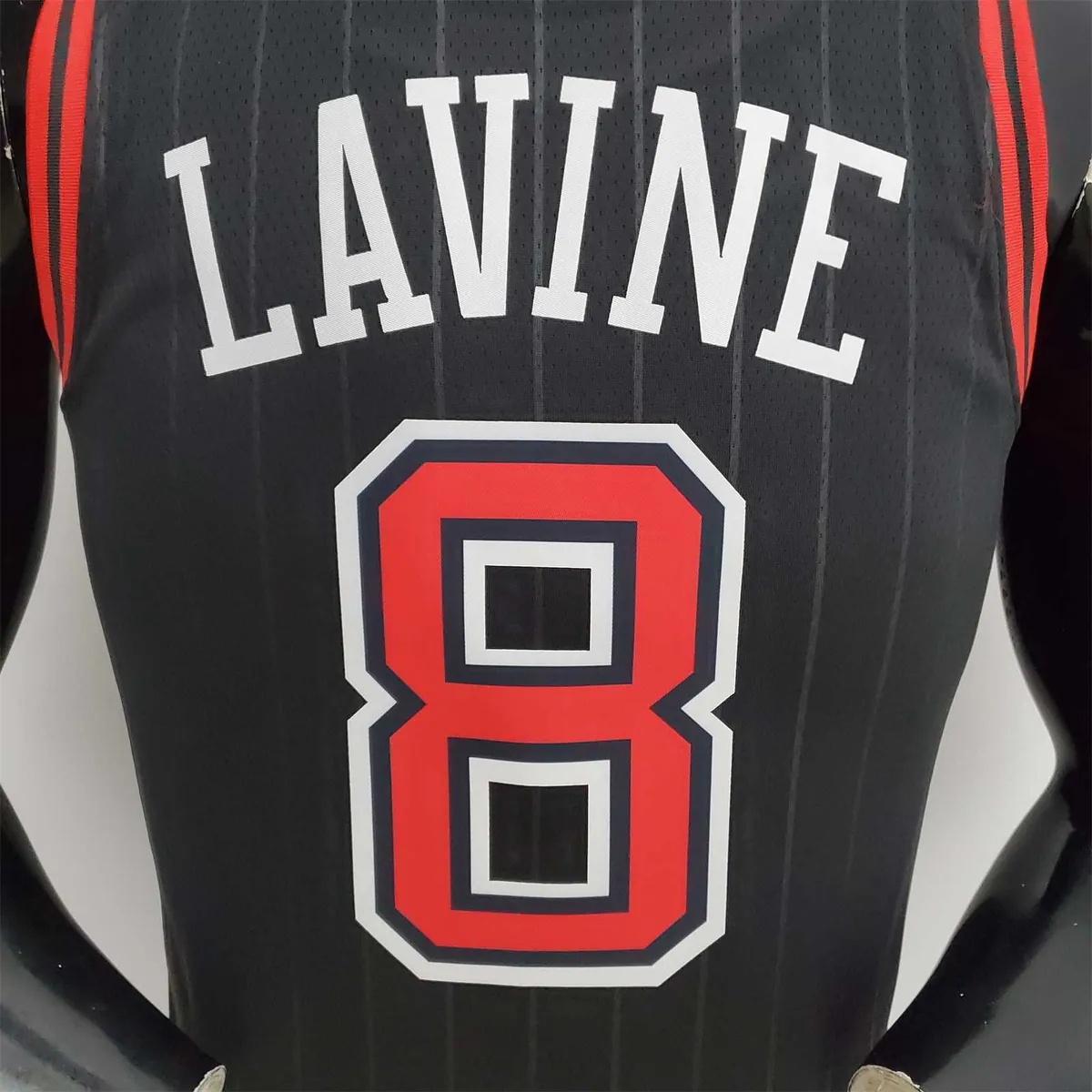 75th Anniversary LaVine#8 Bulls Flyers Black NBA Jersey 1