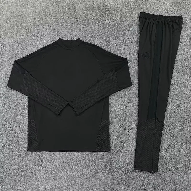 26-27 Real Madrid Mens Black Kit Football Aldult Training Long Sleeve Suit Yupoo 4 2
