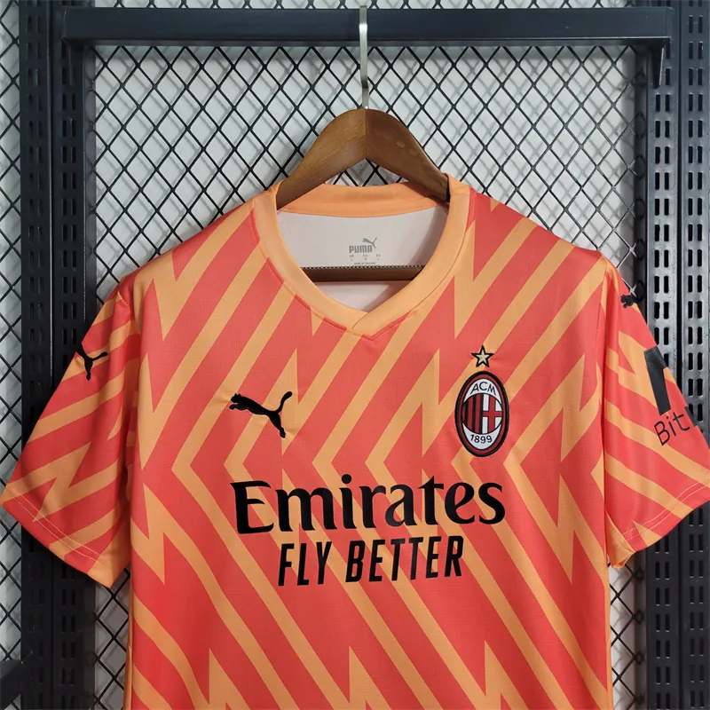 23-24 AC Milan Goalkeeper Orange Size S-XXL Soccer Jersey 6