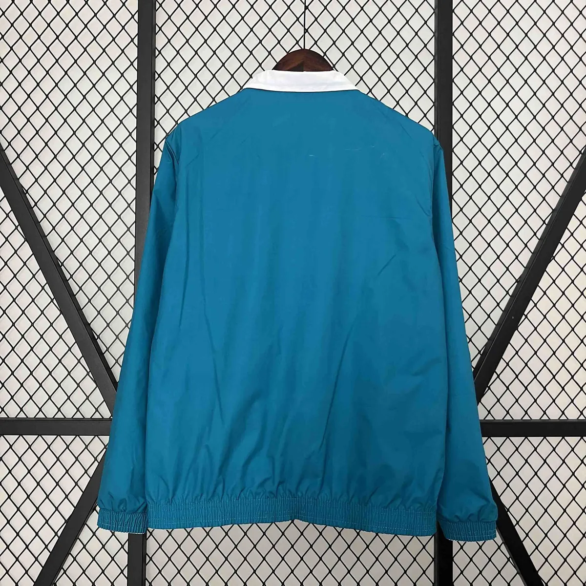 23-24 Real Madrid Trench Coat Reversible White&Blue Double-Sides Jacket AAAAJersey Yupoo 1