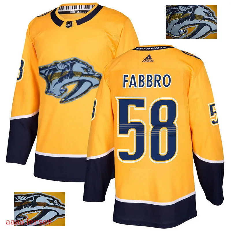 2018 Nashville Predators ice hockey jersey M-3XL 纳什维尔掠夺者队时尚亮片款冰球服 2