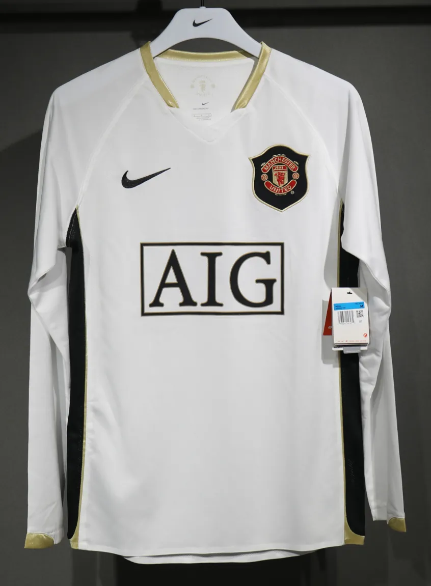 06-07 Manchester United Away Retro Kit Vintage Player Version Sino Shirt AAAAJersey Dropship Yu 8