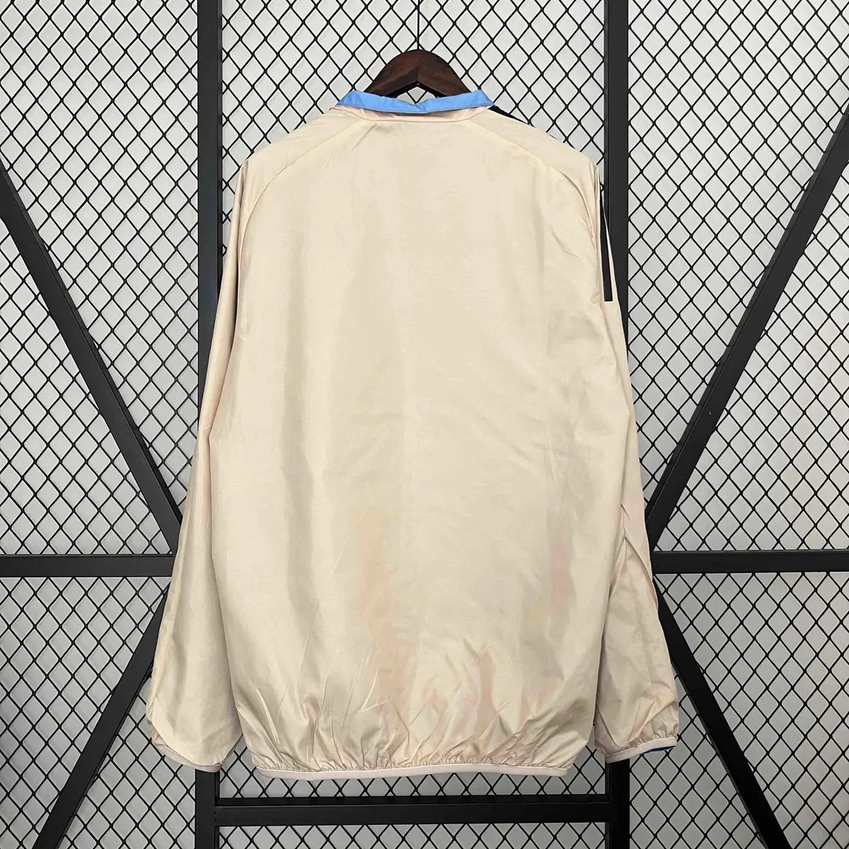 2024 Real Madrid Blue&Beige Trench Coat Reversible Windbreaker Jacket Soccer AAAAJersey Yupoo 6