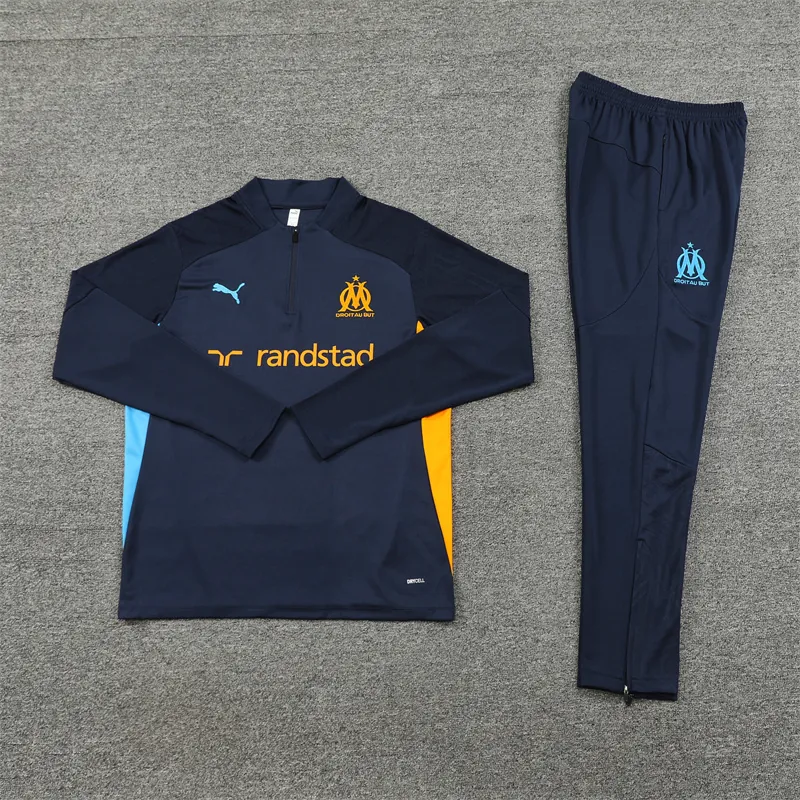 24-25 Marseille Long Sleeve Training Suit Football Shirts 1