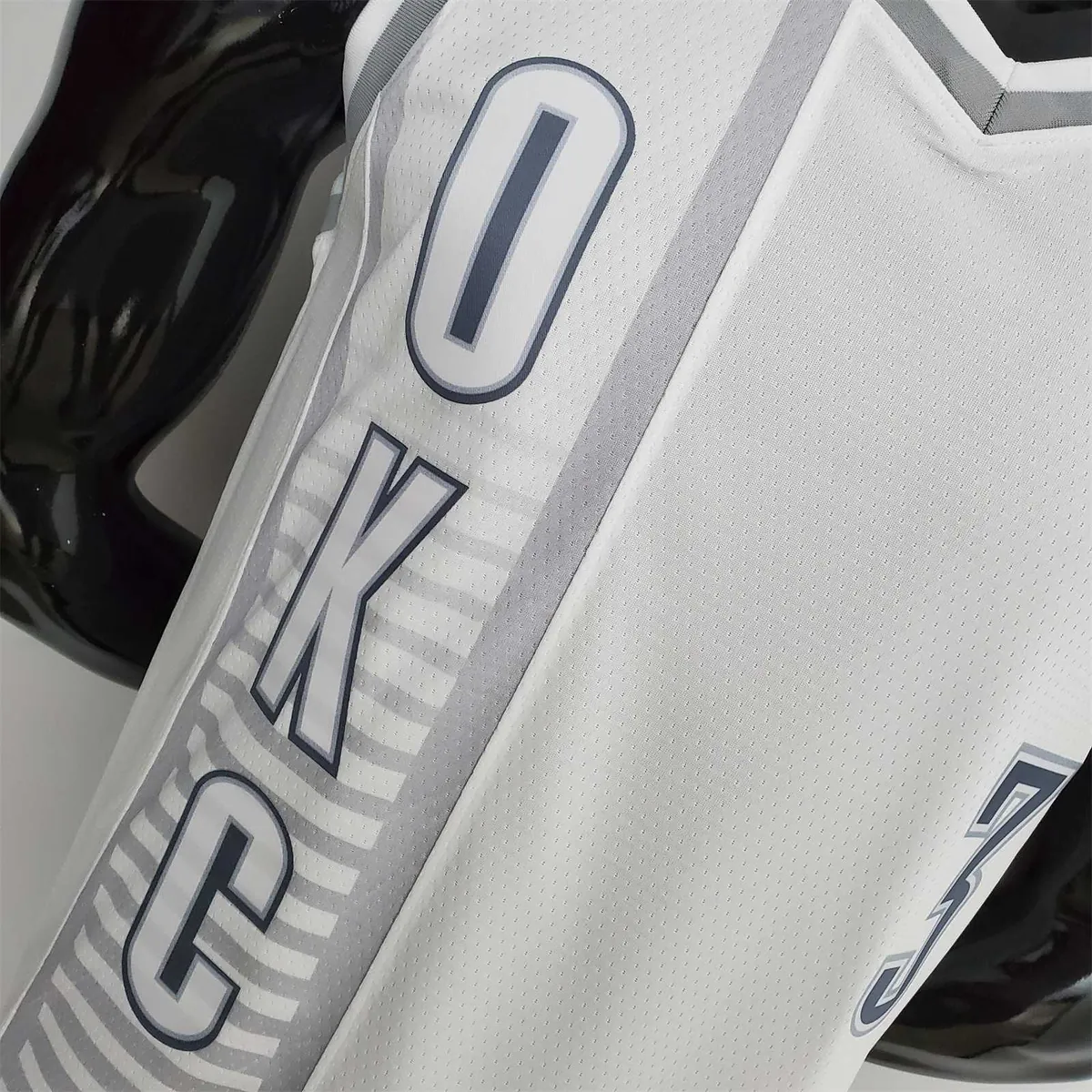 75th Anniversary 2202 Season Oklahoma City Thunder PAUL#3 City Edition White NBA Jersey 6
