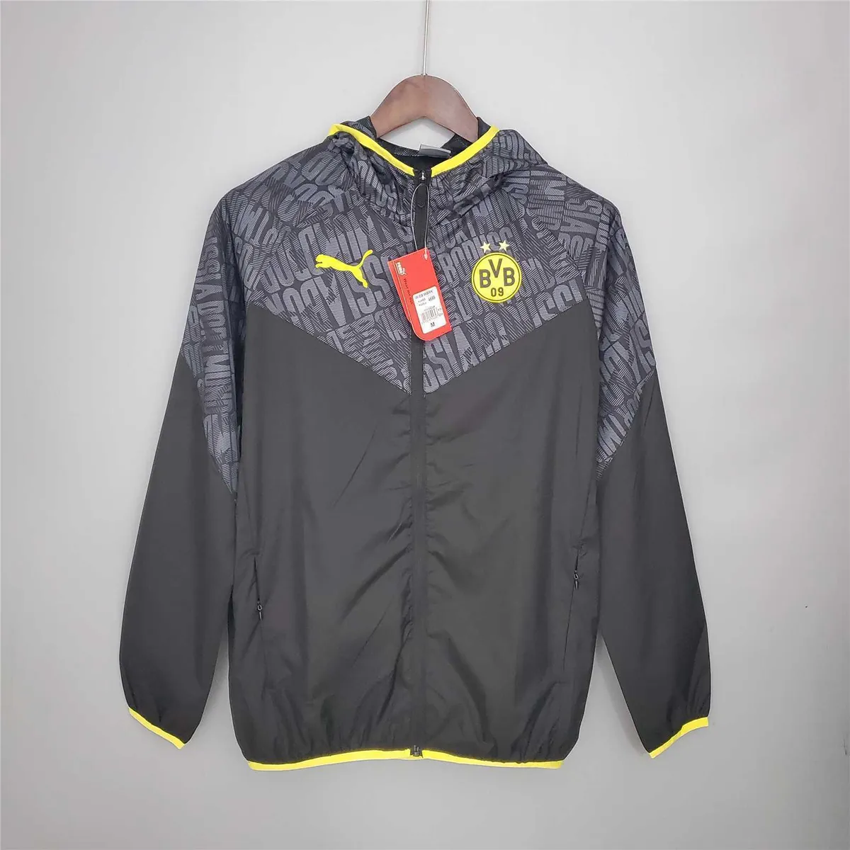 21-22 Dortmund Black Grey Windbreaker 8