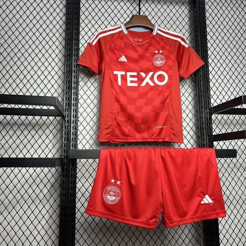 24-25 Aberdeen F.C home Kid Kits Youth Apparels Football AAAAJersey Yupoo 3