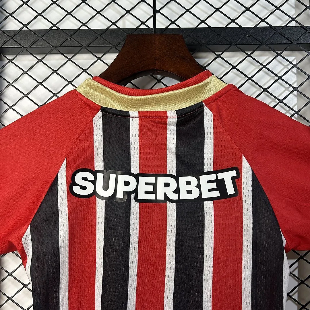 25-26 Sao Paulo Away Kid Kits Youth Apparels Soccer AAAAJersey Yupoo 1