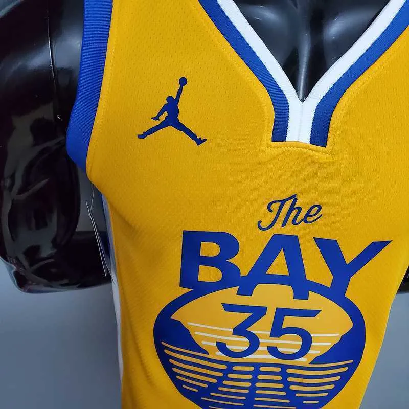 New DURANT#35 Golden State Warriors yellow 4