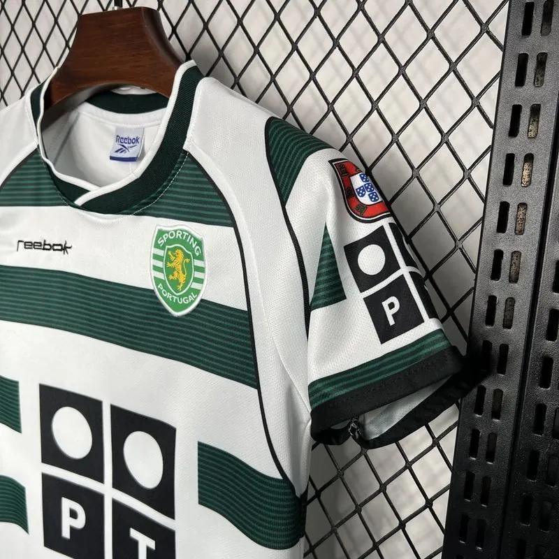 01-03 Sporting Lisbon Home Retro Kid Kits Youth Apparels Football AAAAJersey Yupoo 4