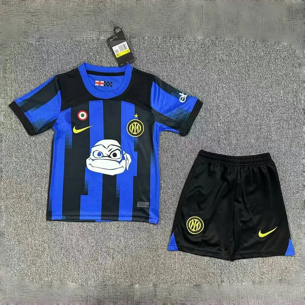 23-24 Inter Milan × Ninja Turtles Home Kid Kits Youth Apparels AAAAJersey Wholesale Yupoo 1