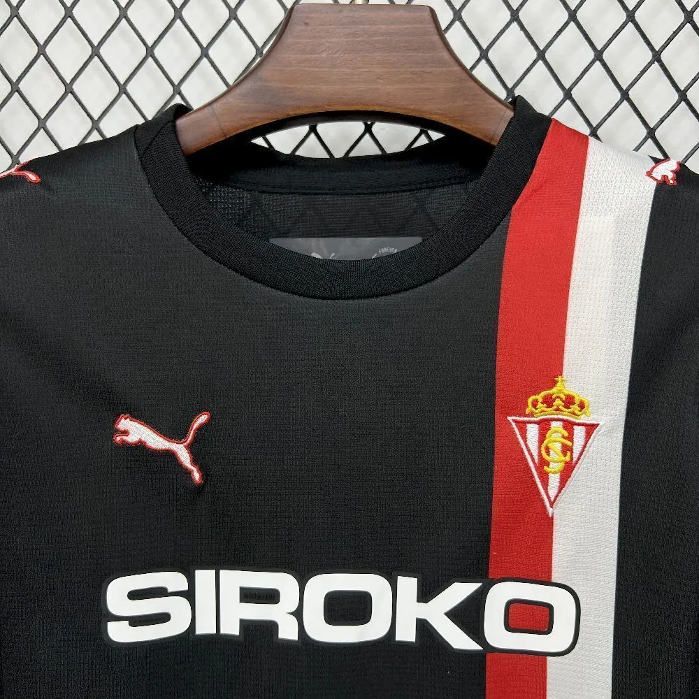 25-26 Sporting de Gijón Away Kids Kit Soccer T-Shirt AAAAJersey Supply Yupoo 1