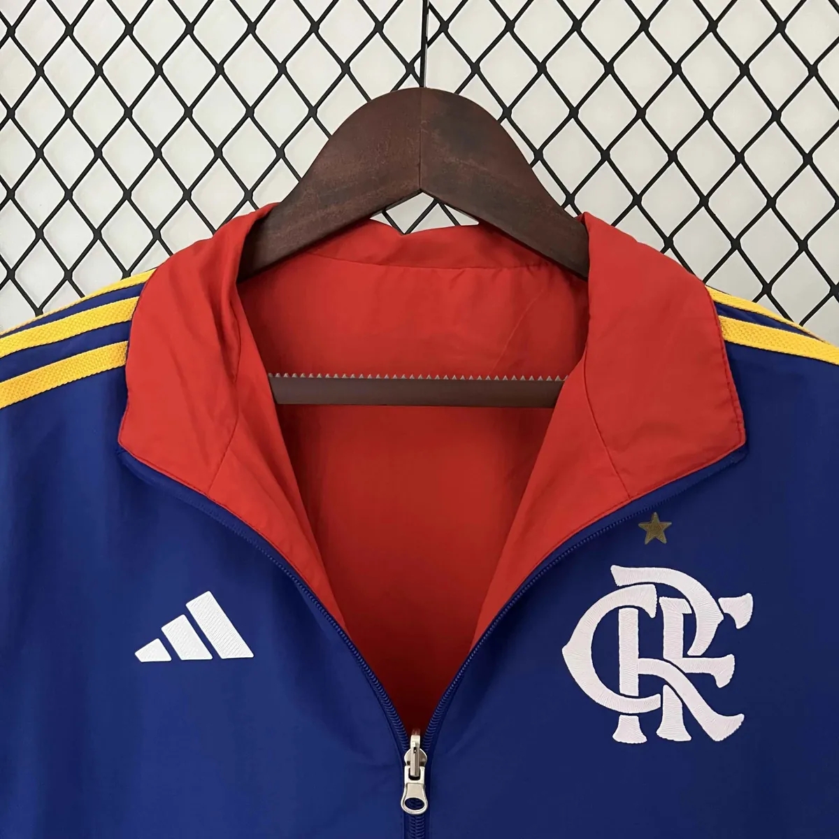 23-24 Flamengo Reversible Windbreaker Red&Blue Double-Sides Jacket Soccer Jerseys For Sale 1