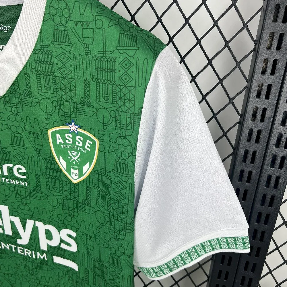 25-26 Saint Etienne Home Kit Football T-Shirt Sport AAAAJersey Supplier Yupoo 2