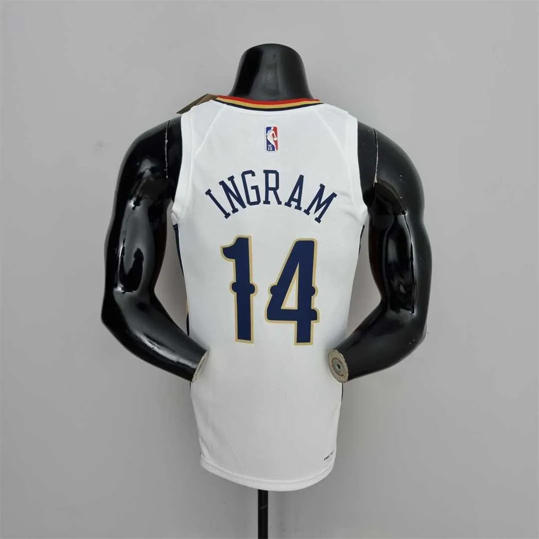 2022 New Orleans Pelicans Ingram#14 City Edition Williams #1 White NBA Jersey 4