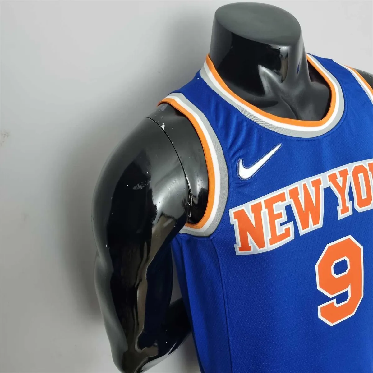 75th Anniversary Barrett #9 New York Knicks Blue NBA Jersey 3