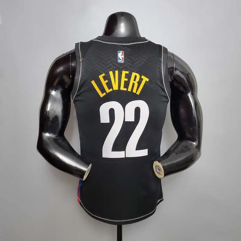 New Brooklyn Nets LEVERT#22 City Edition Black 4