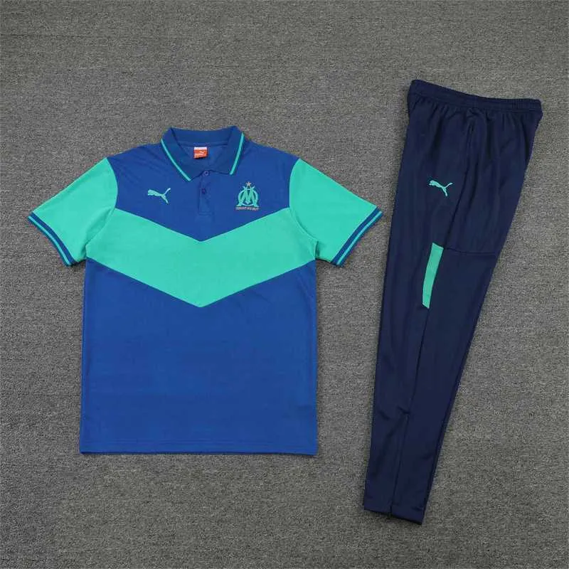 Polo Marseille color blue and green team logo 10