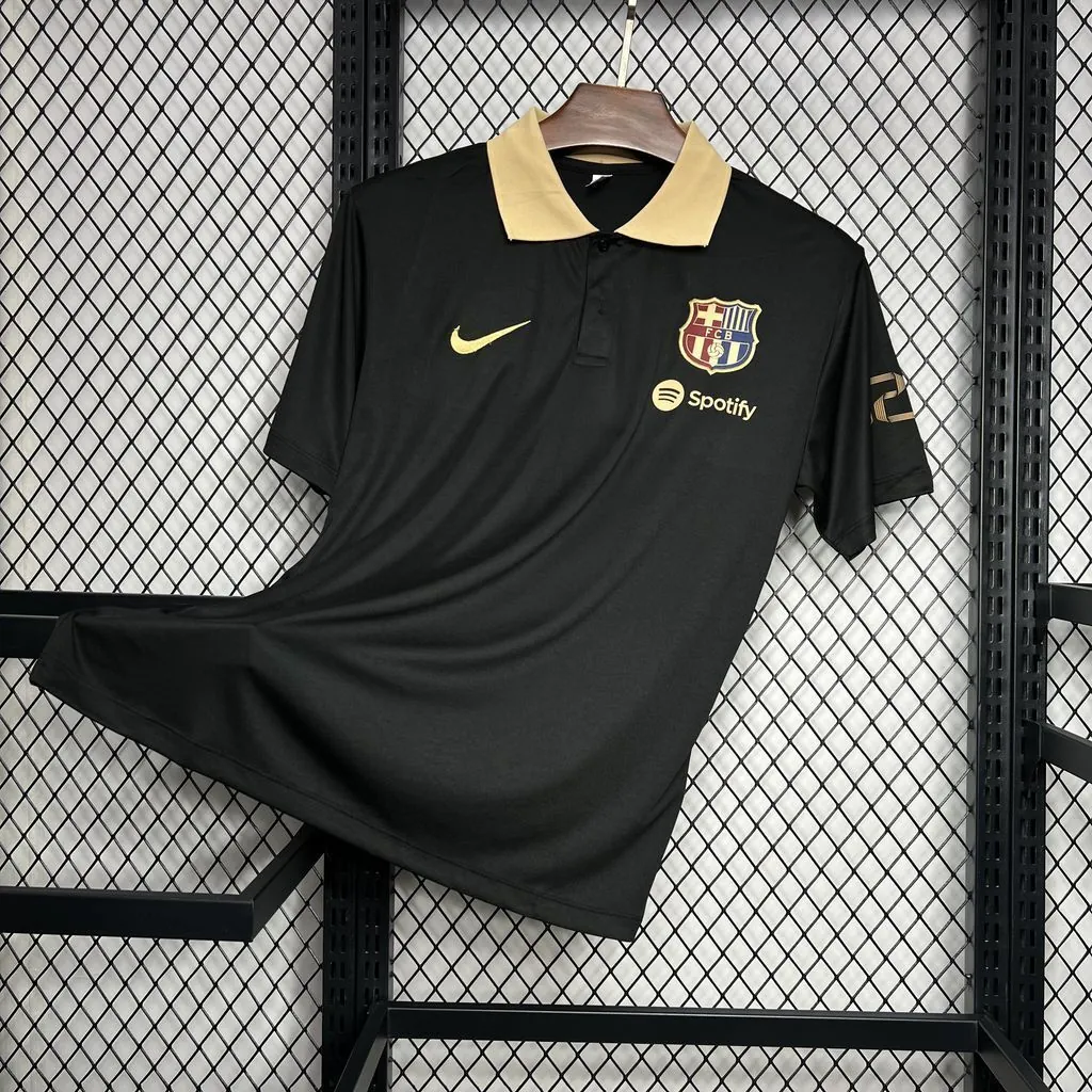 24-25 Barcelona Black Polo Shirt Soccer Uniforms Soccer AAAAJersey Yupoo 2