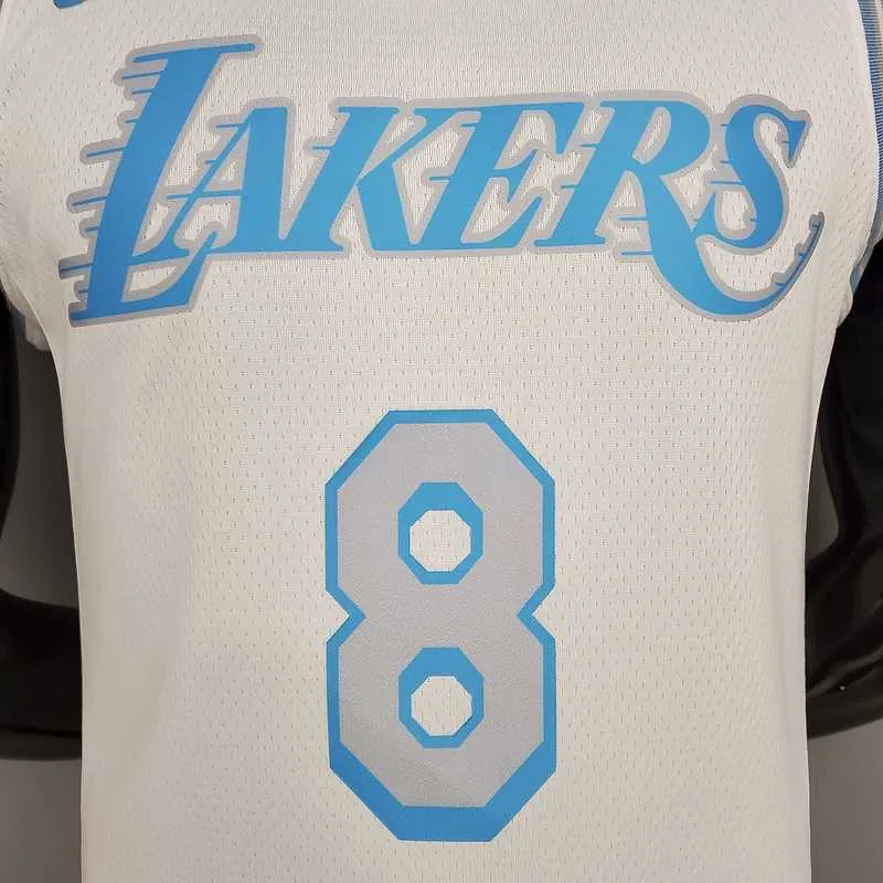 New Lakers Bryant #8 Crew Neck Retro Limited Edition White 6