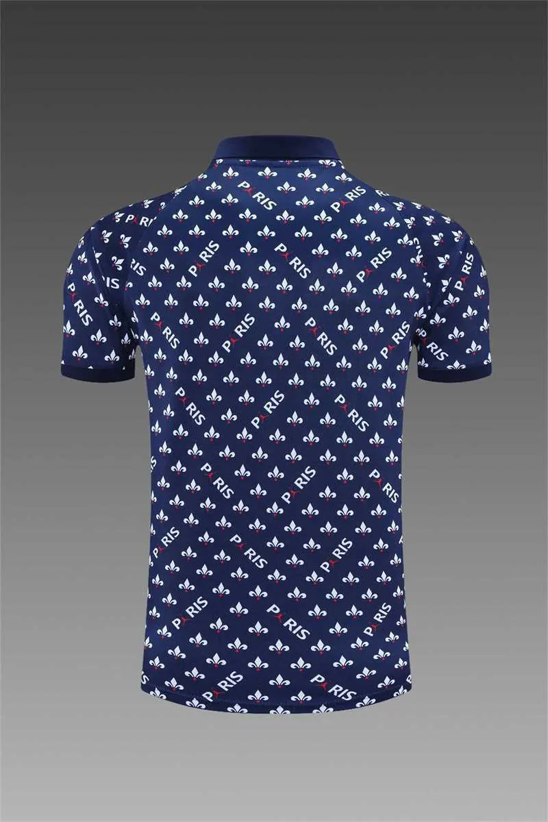 Polo Jordan PSG sapphire blue and white print 19
