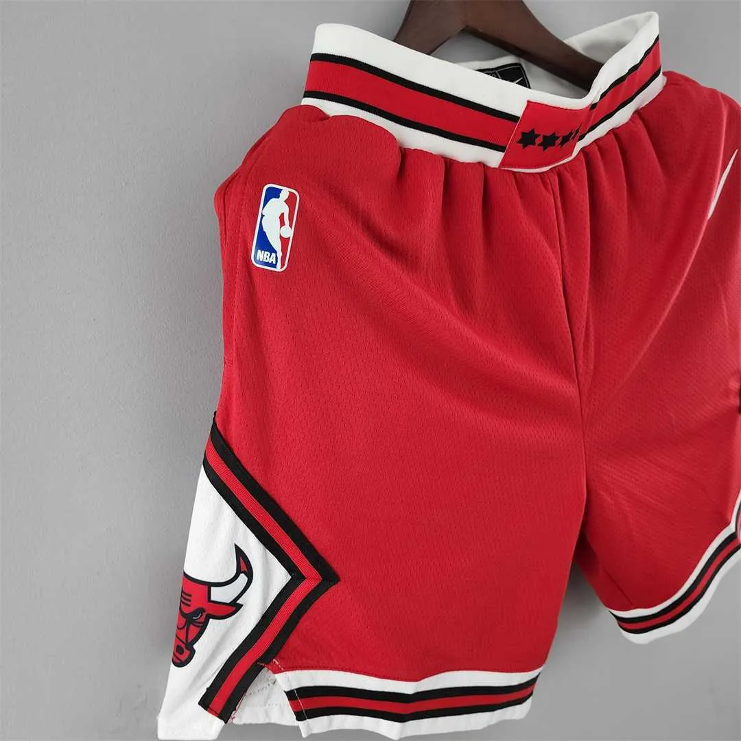 Chicago Bulls red NBA shorts 7