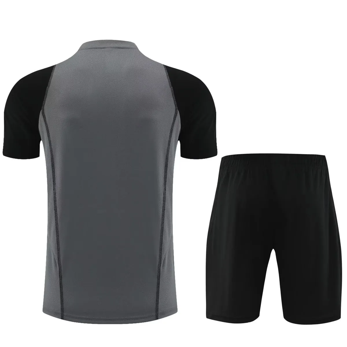23-24 Real Madrid Traning Suits Grey Short Kits Soccer Jerseys Yupoo 2
