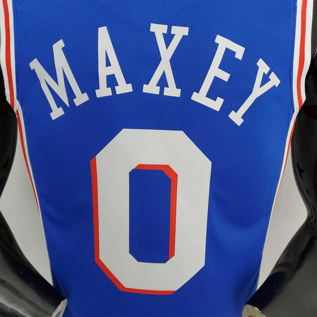75th Anniversary Philadelphia 76ers MAXEY#0 Blue NBA Jersey 8