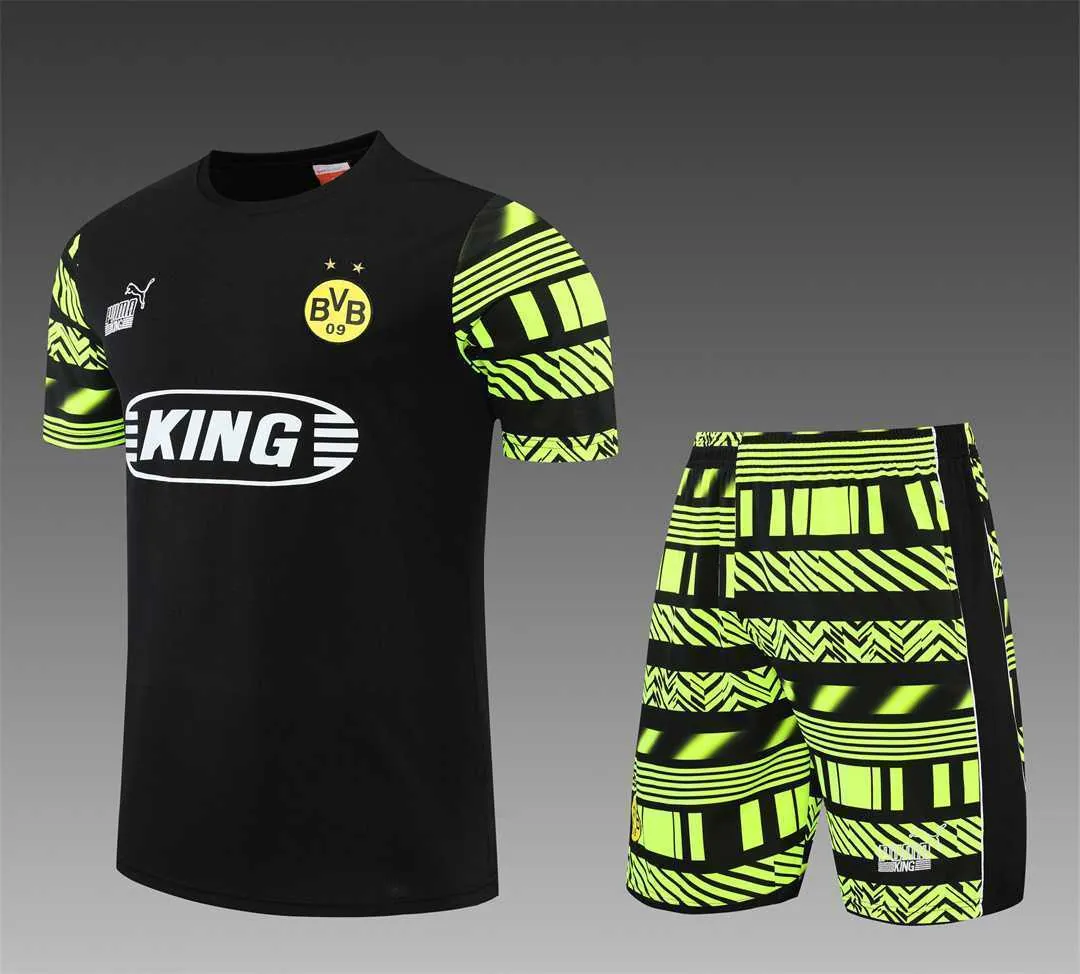 22-23 Dortmund Training Suit Short Sleeve Kit Black 19