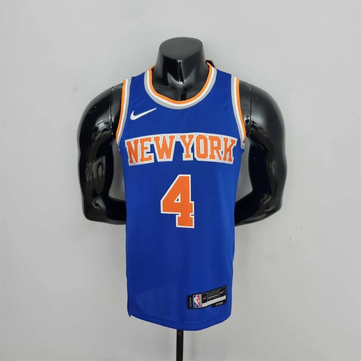 75th Anniversary Ross #4 New York Knicks Blue NBA Jersey 9