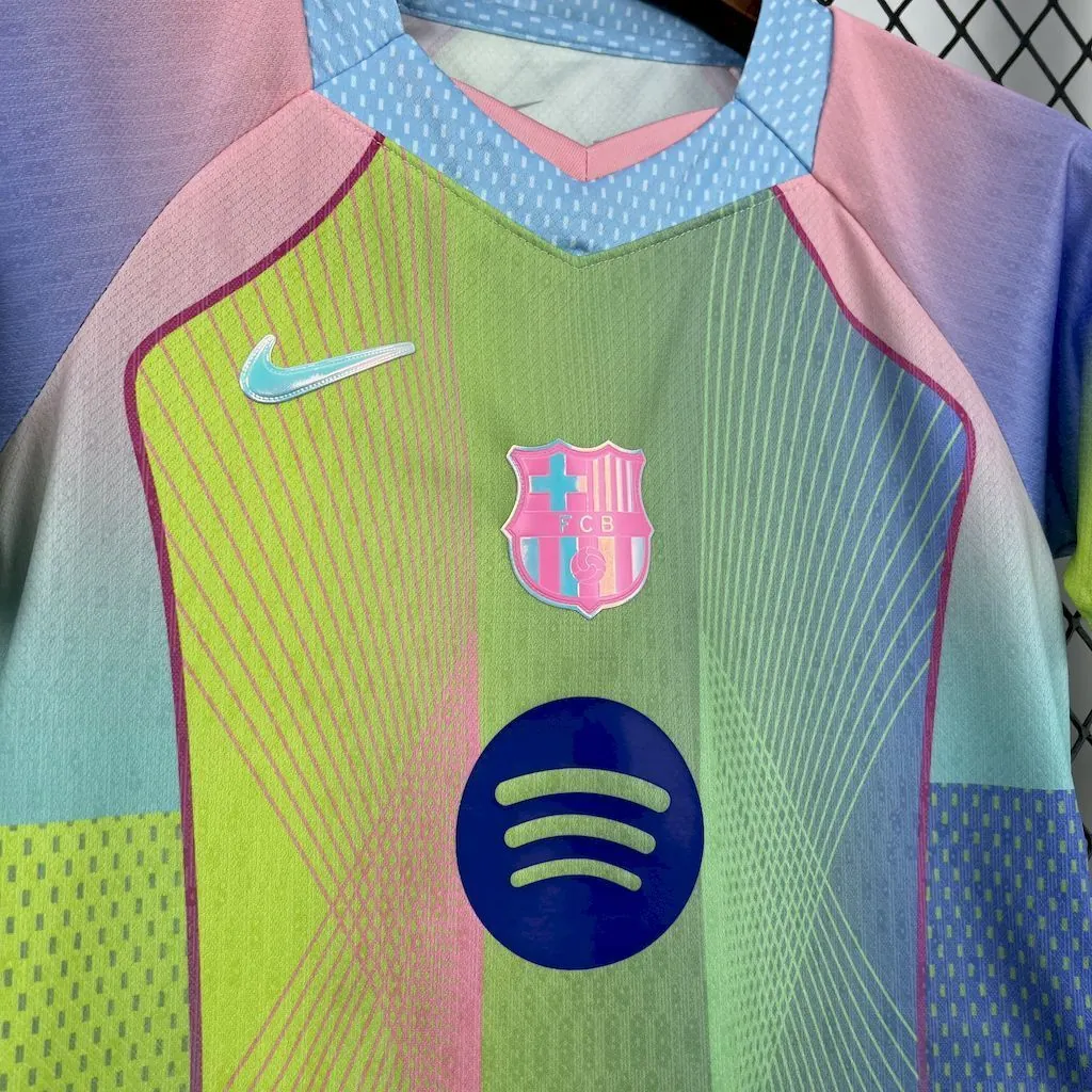 25-26 Barcelona Color Special Edition Kid Kits Youth Apparels Soccer AAAAJersey Yupoo 2